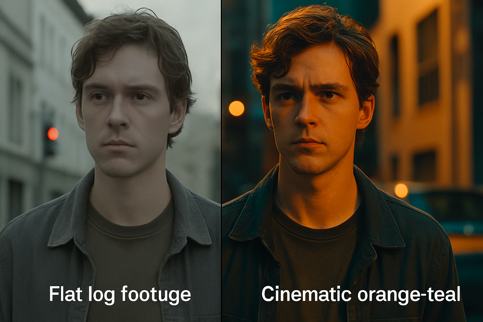 Color grading before/after